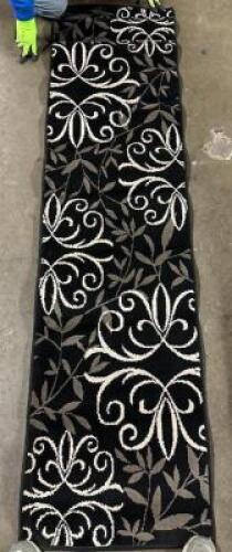 23"X89" JET BLACK RUNNER RUG