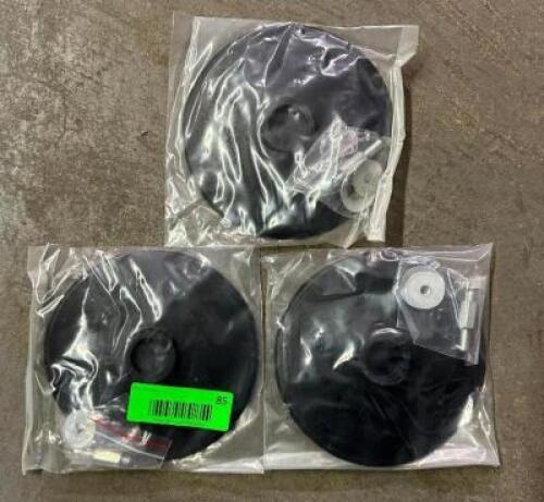 (3)- 6" RUBBER SANDER PADS
