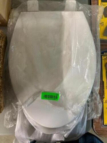WHITE ELONGATED TOILET SEAT