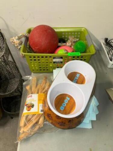 ASSORTED PET SUPPLIES AND TOYS