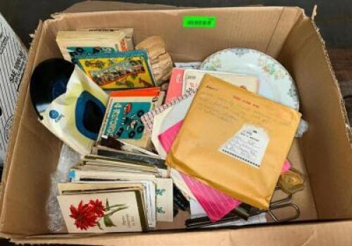 LARGE BOX WITH ASSORTED RECORDS