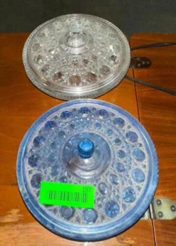 (2)- 7.5" CANDY DISHES WITH LIDS