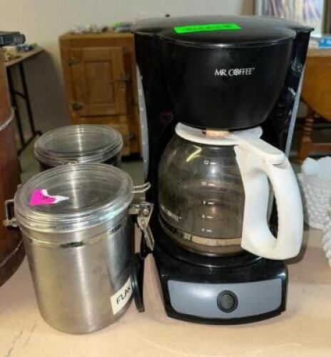 COFFEE BREWER AND FOOD STORAGE CANISTERS