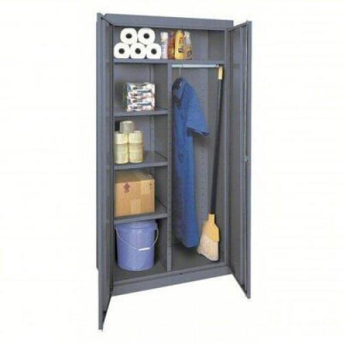 DESCRIPTION: (1) STORAGE CABINET BRAND/MODEL: PRODUCT NUMBER #1UFA4 INFORMATION: GRAY, STEEL, SWING HANDLE AND KEYED, 24 GA PANEL, 5 SHELVES SIZE: 36