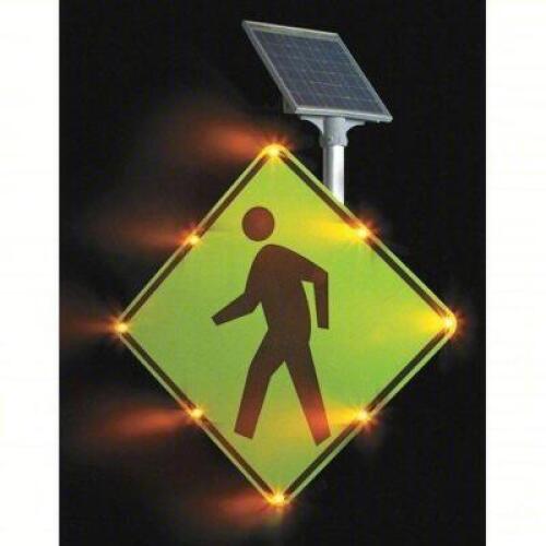 DESCRIPTION: (1) LED TRAFFIC SIGN BRAND/MODEL: TAPCO #3YPG7 INFORMATION: ALUMINUM, W11-2 MUTCD, DIAMOND GRADE, SOLAR SIZE: 30" X 30" RETAIL$: $1759.90