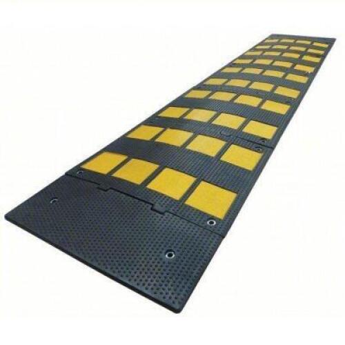 DESCRIPTION: (1) SPEED BUMP BRAND/MODEL: PRODUCT NUMBER #29NH25 INFORMATION: BLACK WITH YELLOW, RUBBER SIZE: 9' X 24" X 1-1/8" RETAIL$: $401.38 EA QTY