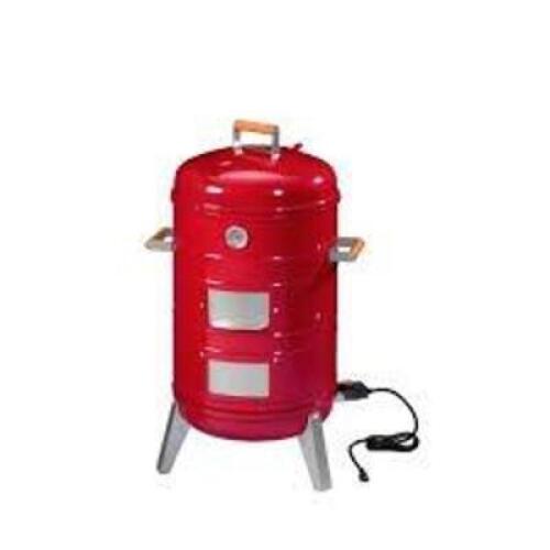 DESCRIPTION: (1) CHARCOAL OR ELECTRIC WATER SMOKER AND GRILL BRAND/MODEL: AMERICANA GRILLS #5035 INFORMATION: RED, 4 IN 1 RETAIL$: $144.99 EA QTY: 1