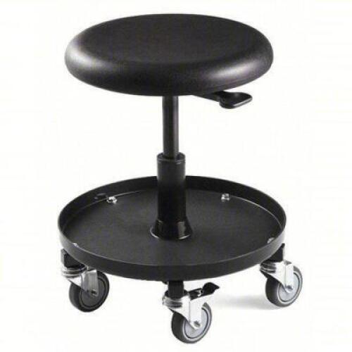 DESCRIPTION: (1) ROUND STOOL BRAND/MODEL: BEVCO #3LLW2 INFORMATION: BLACK, NO BACKREST, PNEUMATIC LEVER SIZE: 27" OVERALL HEIGHT, 20" MIN TO 27" MAX R