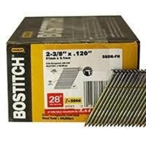 DESCRIPTION: (1) CASE OF (2000) FRAMING NAILS BRAND/MODEL: BOSTITCH #S8DR-FH SIZE: 2-3/8" RETAIL$: $44.98 EA QTY: 1