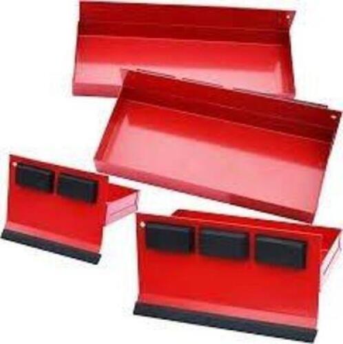 DESCRIPTION: (2) MAGNETIC TOOL TRAY SET OF (3) BRAND/MODEL: DURATOOL #22-25440 INFORMATION: RED RETAIL$: $40.00 EA QTY: 2