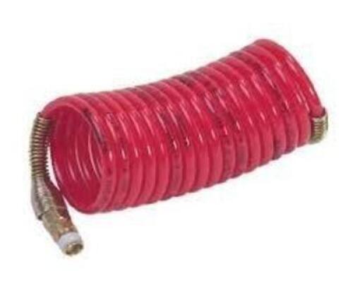DESCRIPTION: (4) HD NYLON RECOIL HOSE BRAND/MODEL: JUPITER PNEUMATICS #5520038325JP INFORMATION: RED SIZE: 3/8 IN X 25' X 3/5 RETAIL$: $100.00 EA QTY: