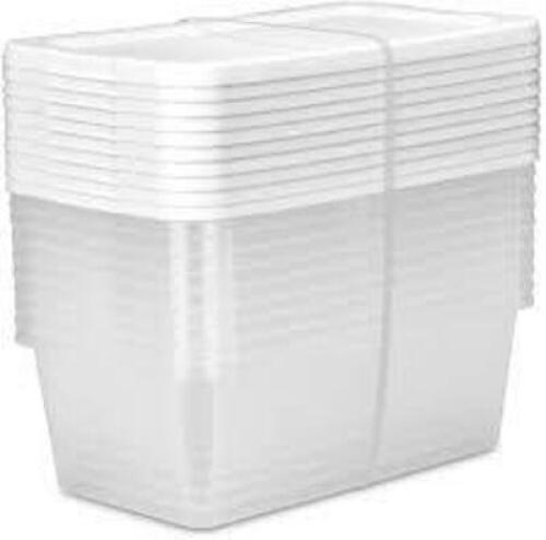 DESCRIPTION: (10) STORAGE BOXES BRAND/MODEL: STERILITE #2252LAB8F INFORMATION: CLEAR SIZE: 8X4.8 RETAIL$: $69.43 TOTAL QTY: 10