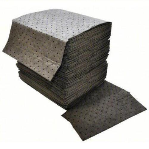 DESCRIPTION: (1) CASE OF (100) ABSORBENT PADBRAND/MODEL: SPILFYTER #3RRA5SIZE: 0.24 gal Volume Absorbed Per Pad, 24 gal (100 Pads), Box, GrayRETAIL$: $66.39 EAQTY: 1
