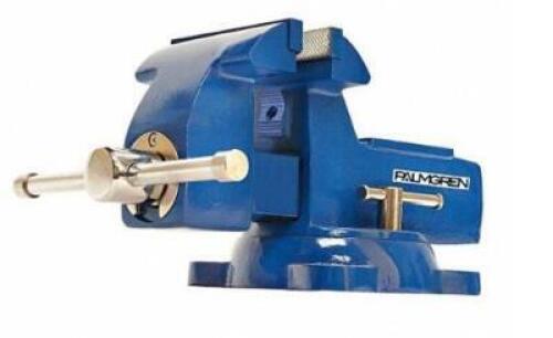 DESCRIPTION: (1) HEAVY DUTY COMBINATION VISE BRAND/MODEL: PALMGREN/P746 INFORMATION: BLUE/BODY TENSILE: 60,000 PSI RETAIL$: 361.36 SIZE: 18-3/4"L X 10