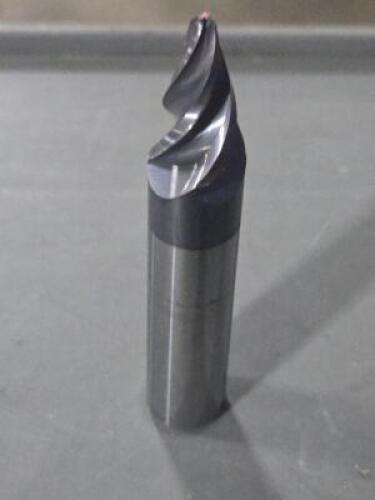 DESCRIPTION: (1) SOLID CARBIDE 15 DEG TAPER FORM BARREL CUTTER END MILL BRAND/MODEL: ACCUPRO 03328960 SIZE: 5/8" SD 0.9834" LOC 0.6250" SM END DIA RET
