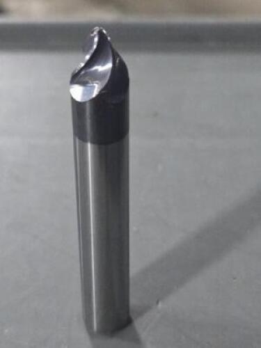 DESCRIPTION: (2) SOLID CARBIDE TAPER FORM BARREL CUTTER END MILLS BRAND/MODEL: ACCUPRO 03329570 SIZE: 30 DEG /3570" DIA RETAIL$: $324.48 QTY: 2