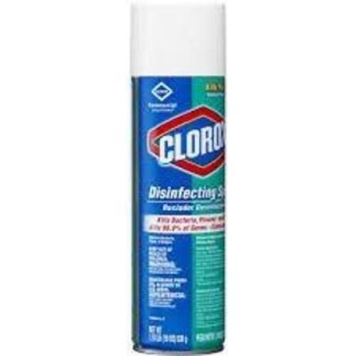DESCRIPTION: (6) DISINFECTING SPRAY BRAND/MODEL: CLOROX SIZE: 1.18 LB RETAIL$: $10.00 EA QTY: 6