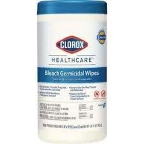 DESCRIPTION: (6) GERMICIDAL WIPES BRAND/MODEL: CLOROX SIZE: 150 WIPES PER CONTAINER RETAIL$: $13.99 EA QTY: 6