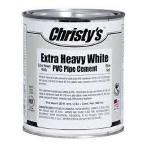 DESCRIPTION: (4) PIPE CEMENT BRAND/MODEL: CHRISTY'S INFORMATION: HEAVY BODY MEDIUM SET SIZE: 1 QT RETAIL$: $25.00 EA QTY: 4