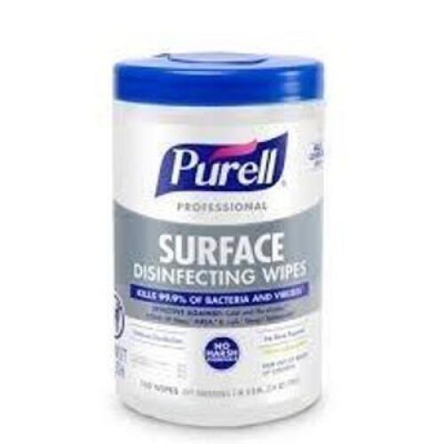 DESCRIPTION: (3) SURFACE DISINFECTING WIPES BRAND/MODEL: PRUELL PROFESSIONAL SIZE: 110 WIPES PER CONTAINER RETAIL$: $105.41 TOTAL QTY: 3