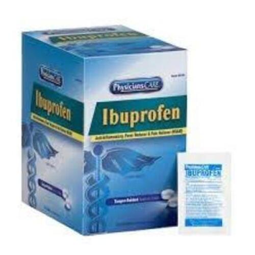 DESCRIPTION: (4) BOXES OF (125) PACKERS OT (2) TABLETS BRAND/MODEL: PHYSICIANS CARE IBUPROFEN TABLETS SIZE: 200 MG RETAIL$: $16.00 EA QTY: 4