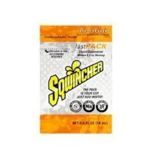 DESCRIPTION: (2) BOX OF (50) SINGLE SERVE SPORTS DRINK CONCENTRATE POWDER BRAND/MODEL: SQWINCHER FAST PACK INFORMATION: ORANGE SIZE: .6 OZ RETAIL$: $5