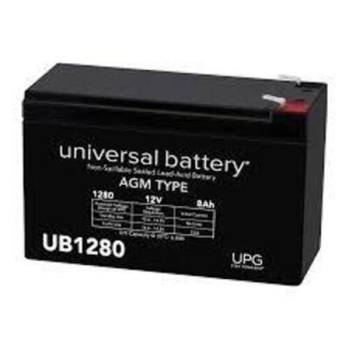 DESCRIPTION: (4) NON-SPILLABLE SEALED LEAD-ACID BATTERY BRAND/MODEL: UNIVERSAL BATTERY #UB1280 INFORMATION: BLACK, F2 TERMINALS SIZE: 12 V RETAIL$: $2