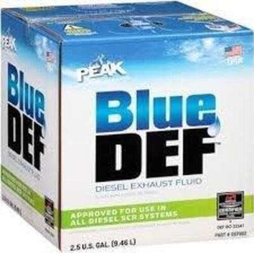 DESCRIPTION: (2) BLUE DEF BRAND/MODEL: PEAK SIZE: 2.5 GA RETAIL$: $25.00 EA QTY: 2
