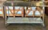 72" X 30" STAINLESS TABLE W/ 1" BACK SPLASH.
