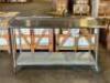 72" X 30" STAINLESS TABLE W/ 1" BACK SPLASH. - 2