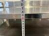 60" X 32" ALL STAINLESS TABLE W/ 6" BACK SPLASH. W/ LOWER STORAGE. - 7