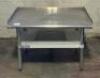 36" X 28" LOW BOY STAINLESS EQUIPMENT STAND.