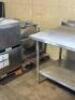 78" X 36" STAINLESS TABLE W/ 4" BACK SPLASH. - 4