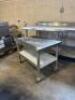 36" X 24" LOW BOY STAINLESS EQUIPMENT STAND W/ 2" BACK SPLASH - 4