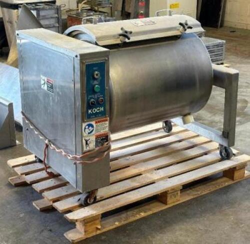 KOCH 150 LB. CAPACITY VACUUM TUMBLER.