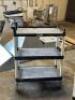 THREE TIER BLACK PLASTIC UTILITY CART - 3