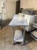 20" X 32" STAINLESS TABLE W/ 4" BACK SPLASH - 3