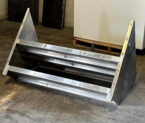 48" X 24" TWO TIER STAINLESS WALL SHELF.