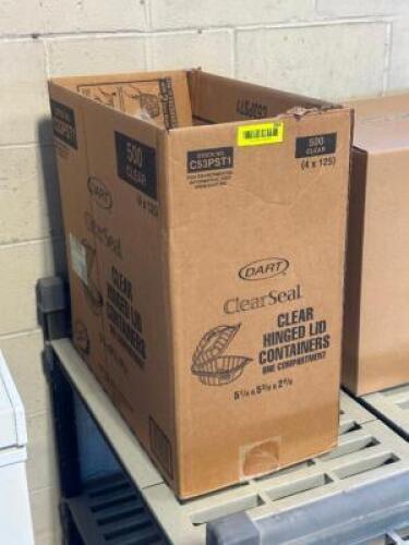 (1) CASE OF DART CLEAR SEAL HINGED TO GO CONTAINER.