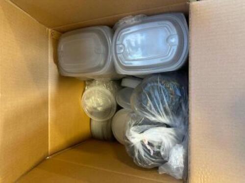 (1) PARTIAL CASE OF LIDS FOR SMALL TO GO CONTAINERS.