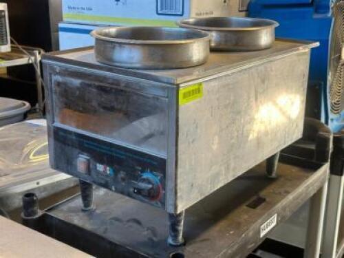 COUNTER TOP TWO WELL NACHO CHEESE WARMER.