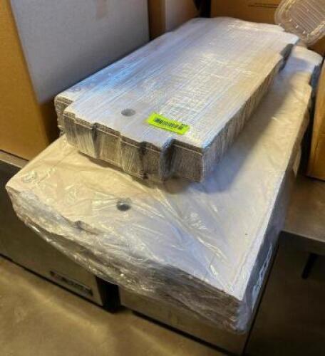 (2) ASSORTED PACKS OF PIZZA BOXES.