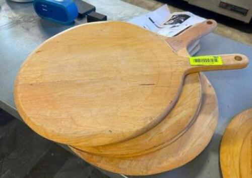 (6) WOODEN PIZZA PADDLES.