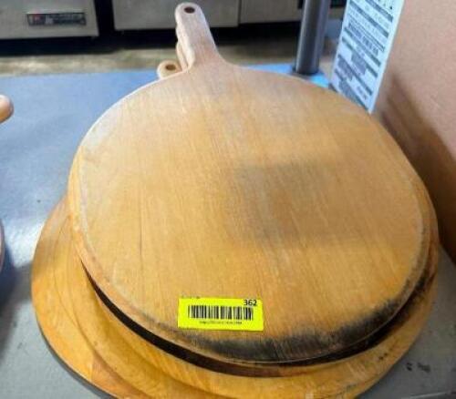 (6) WOODEN PIZZA PADDLES.