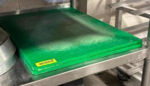 (2) 24" X 18" GREEN PLASTIC CUTTING BOARDS