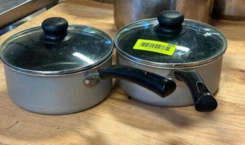 (2) SAUCE POTS W/ LIDS