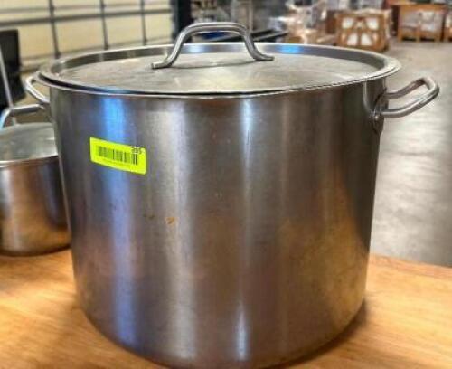 25 QT STAINLESS STOCK POT W/ LID