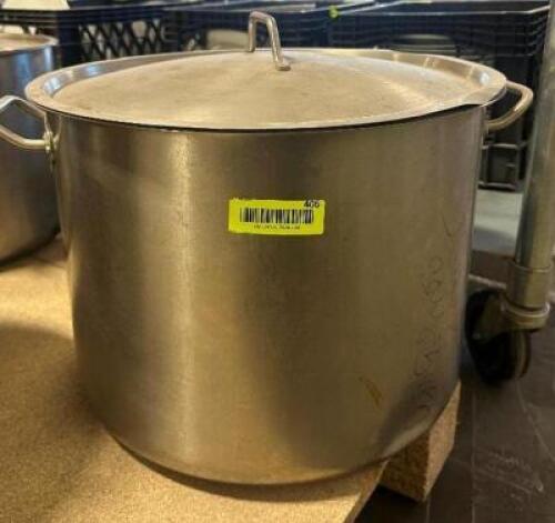 25 QT STAINLESS STOCK POT W/ LID