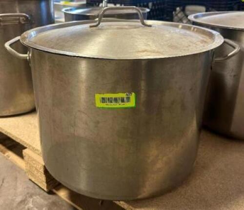 25 QT STAINLESS STOCK POT W/ LID