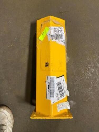 DESCRIPTION: (2) POST POLE GUARD INFORMATION: YELLOW/GROUND MOUNT SIZE: 7"D X 7"W X 18-1/4"H QTY: 2